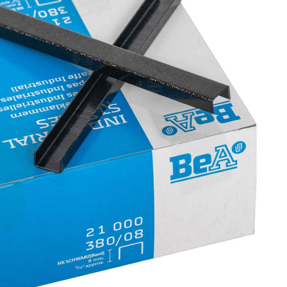 Boite de 21000 agrafes noires type 380 BEA 8mm