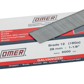 Boite de 5000 finettes clous OMER brads 12 - 28mm