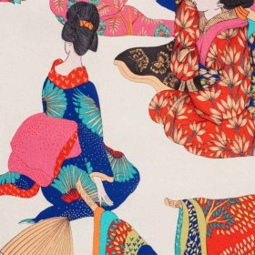 Toile de jouy crème Kimono Thevenon