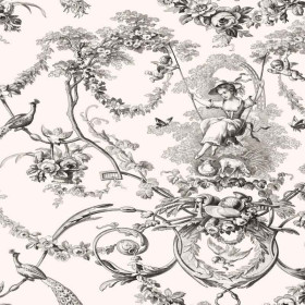 Toile de jouy noir écru Ludivine Thevenon 280 cm