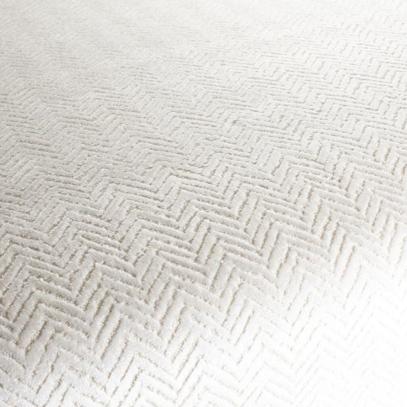 Tissu velours géométrique Velveto blanc 70 Jab