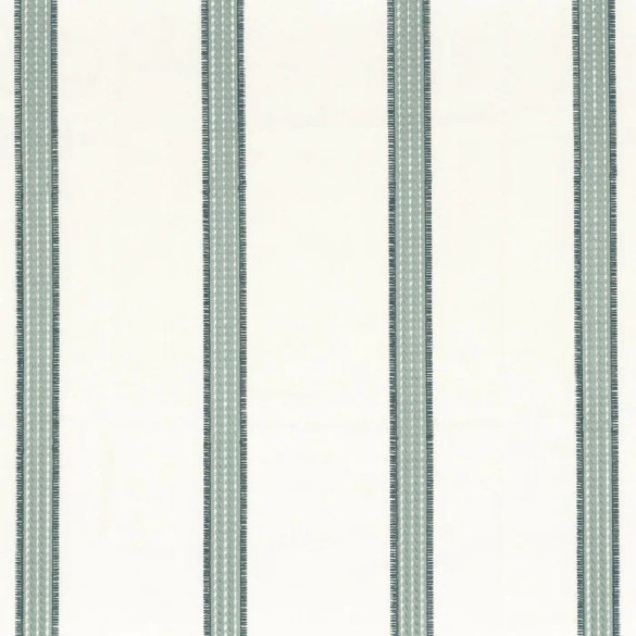 Tissu brodé Olivia azur Camengo