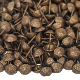 1000 Clous tapissier Bronze Doré Perle Fer 11mm