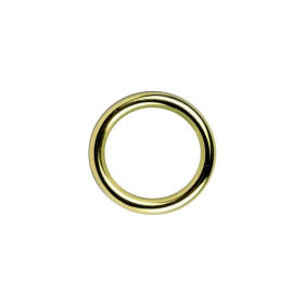 Anneau rideau Ø28x39 mm avec bague silencieuse décor laiton