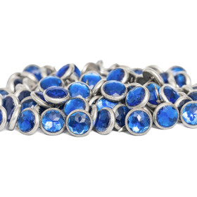 100 clous tapissier diamant bleu Ø11mm