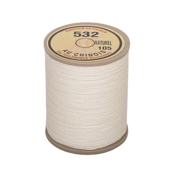 Fil de lin au chinois câblé n°532 extra glacé - blanc naturel 105