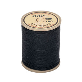 Fil de lin au chinois câblé n°332 extra glacé - noir 180