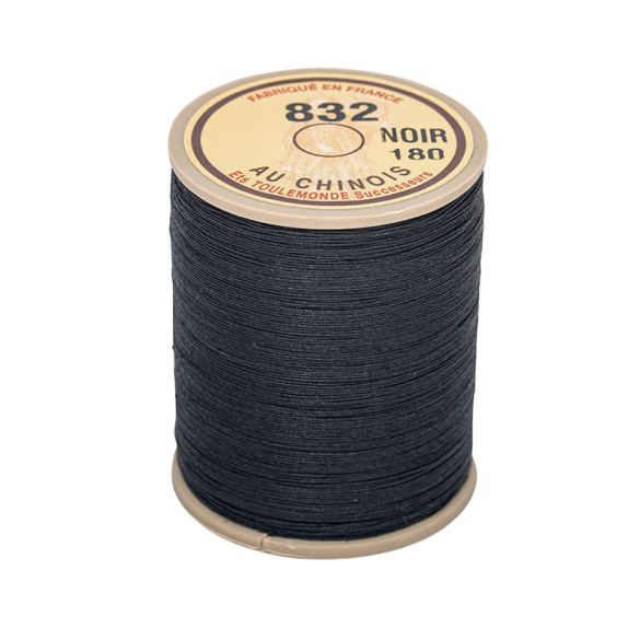 Fil de lin au chinois câblé n°832 extra glacé - noir 180