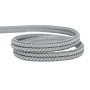 Double corde tressé 10 mm gris