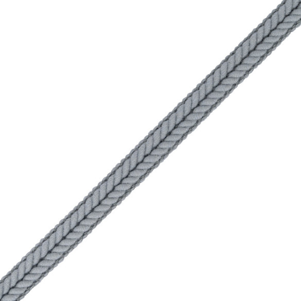 Double corde tressé 10 mm bleu gris