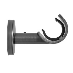 Support berceau Ø28 mm argent vieilli 60 mm