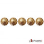 100 Clous tapissier Laiton Doré 12 mm Marguerite Ronde