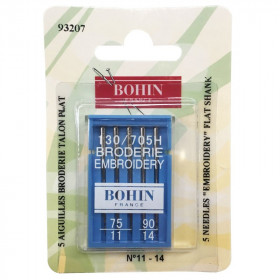 5 aiguilles machine à coudre broderie Bohin