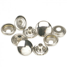 Boutons à pression 15,9mm en Acier Inoxydable x 100