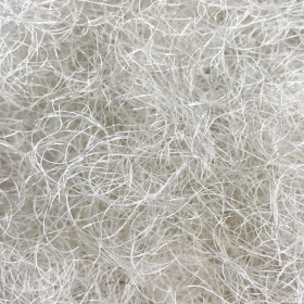Crin synthétique cardé blanc, le kg