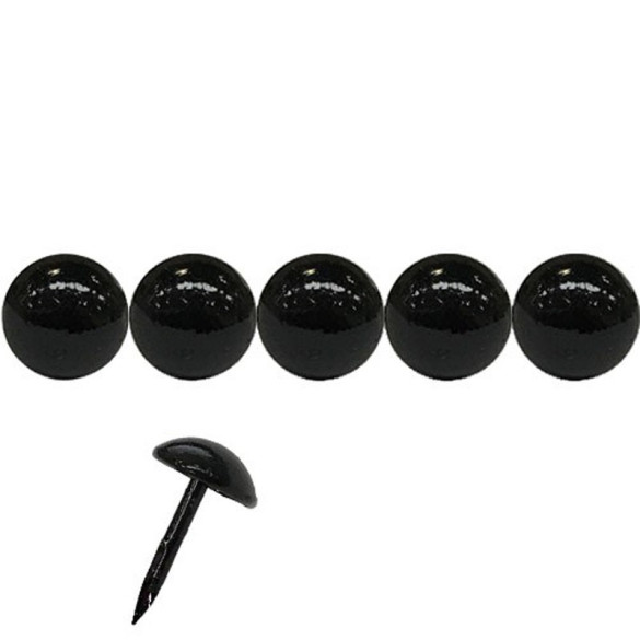 1000 clous tapissier noir brillant Ø6,5 mm