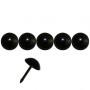 200 Clous Tapissier Noir Satiné Perle Fer 10,5 mm
