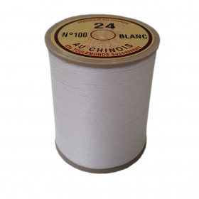 Fil de lin au chinois retors n°24 extra glacé - Blanc 100