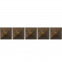 100 clous tapissier pyramide vieilli bronze 14x14mm