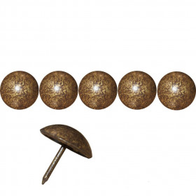 250 Clous tapissier FAM Bronze Doré Lentille Fer 24 mm
