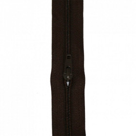 Fermeture à glissière 5 mm marron - au mètre