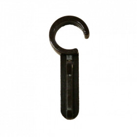 10 Crochets rideaux 1 branche Marron pour anneau Ø28/35 mm