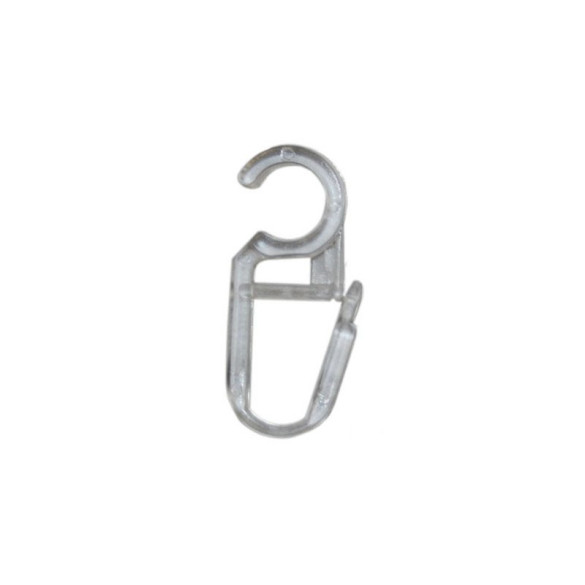 100 Crochets rideaux à fermeture Cristal pour anneau Ø28/35 mm