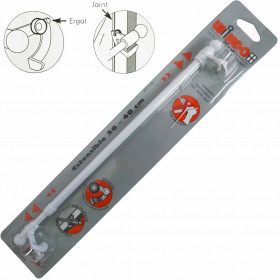 Tringle à clipser Ø9 mm Laquée Blanc - 30 cm à 40 cm