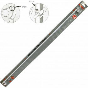 Tringle à clipser Ø9 mm Laquée Blanc - 90 cm à 130 cm