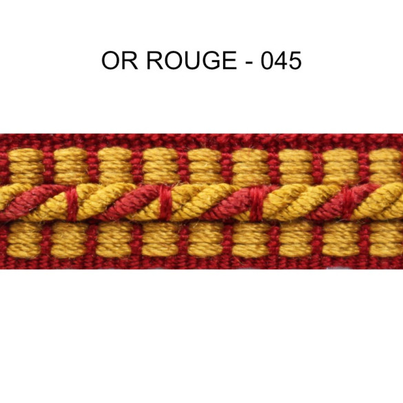 Galon cordonnet 12 mm or-rouge 5931-045 PIDF
