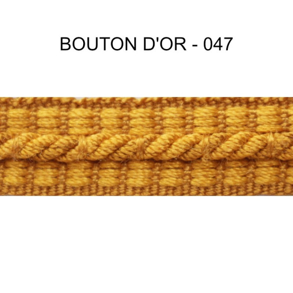 Galon cordonnet 12 mm bouton d'or 5931-047 PIDF