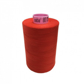 Boite de 5 bobines de fil SABA 80 orange 1336 - 5000ml