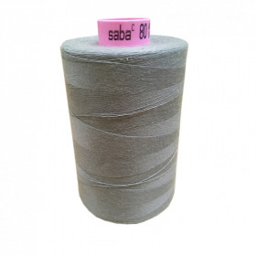 Boite de 5 bobines de fil SABA 80 gris souris 850 - 5000ml