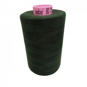 Boite de 5 bobines de fil SABA 80 vert anglais 846 - 5000ml
