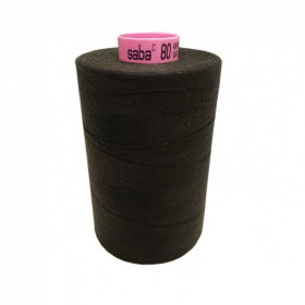 Boite de 5 bobines de fil SABA 80 gris anthracite 1175 - 5000ml