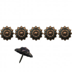 125 clous tapissier Ivry Marguerite Bronze Rouge 28 mm