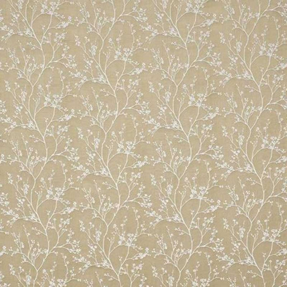 Tissu brodé Bonheur Quiétude beige Camengo