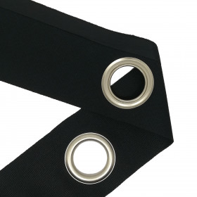 Bande à oeillets pour rideaux Ø40 mm noir - au mètre