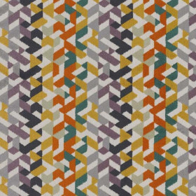 Tissu velours Amazone Guatemala orange Camengo