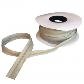 Fermeture à glissière 5 mm gris fumé - rouleau de 25 mètres