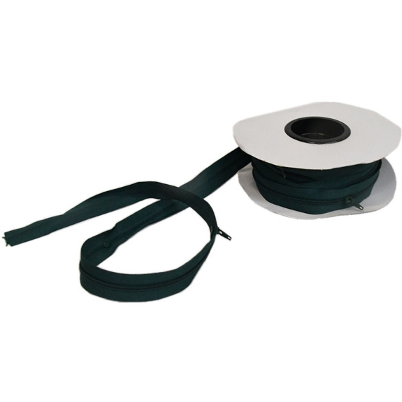 Fermeture à glissière 5 mm vert foncé - rouleau de 25 mètres