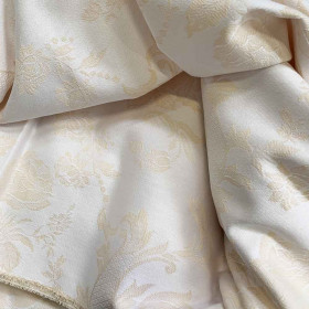 Toile à matelas fleurie vezelay jaune 290gr/m² - largeur 245 cm