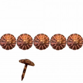 1000 clous tapissier marguerite cuivre rouge Ø8 mm