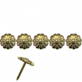 1000 Clous tapissier Marguerite Laitonné Lentille Fer 12 mm