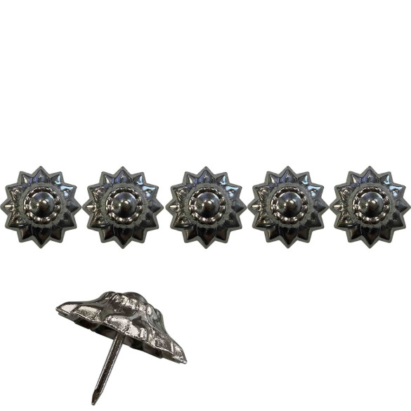 125 Clous tapissier Marguerite Nickelé 28 mm