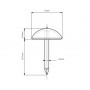 200 clous tapissier alu brossé Ø11 mm