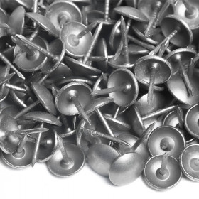 200 Clous tapissier Aluminium Brossé Lentille Fer 11 mm