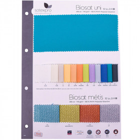 Nuancier tissu Sotexpro collection Biosat Unis et Métis Crocfeu