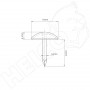 1000 Clous tapissier Nickelé Lentille Fer 16 mm