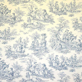 Toile de jouy bleu à la Campagne Casal